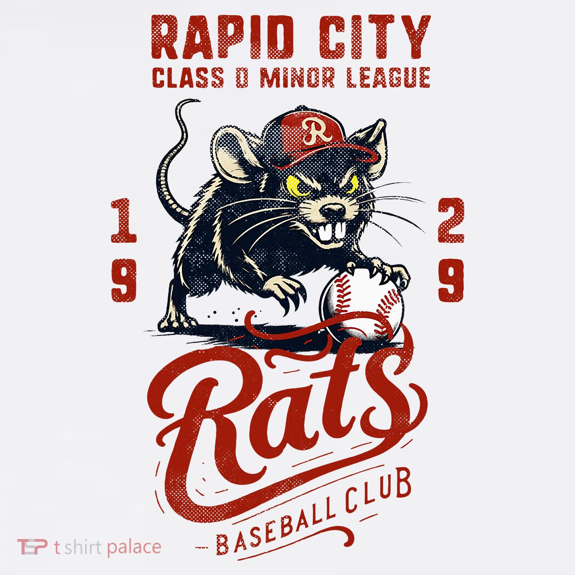 Rapid City Rats Retro Minor League Baseball Team Magnet