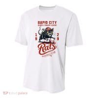 Rapid City Rats Retro Minor League Baseball Team Youth Performance Sprint T-Shirt thumb 0