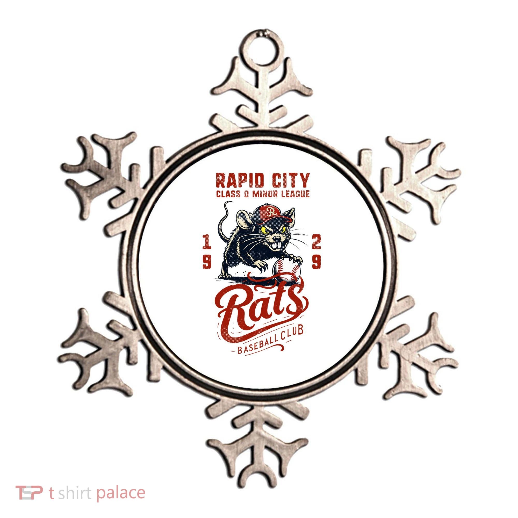 Rapid City Rats Retro Minor League Baseball Team Ornament