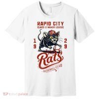 Rapid City Rats Retro Minor League Baseball Team Premium T-Shirt thumb 0