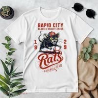 Rapid City Rats Retro Minor League Baseball Team Premium T-Shirt thumb 2