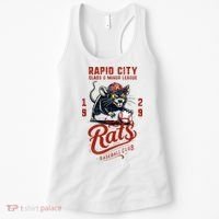 Rapid City Rats Retro Minor League Baseball Team Women's Tank Top thumb 0