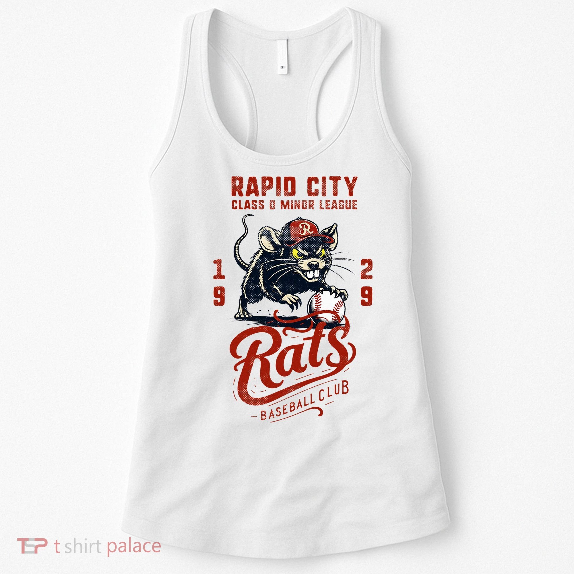 Rapid City Rats Retro Minor League Baseball Team Women's Tank Top