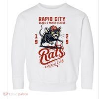 Rapid City Rats Retro Minor League Baseball Team Toddler Sweatshirt thumb 0