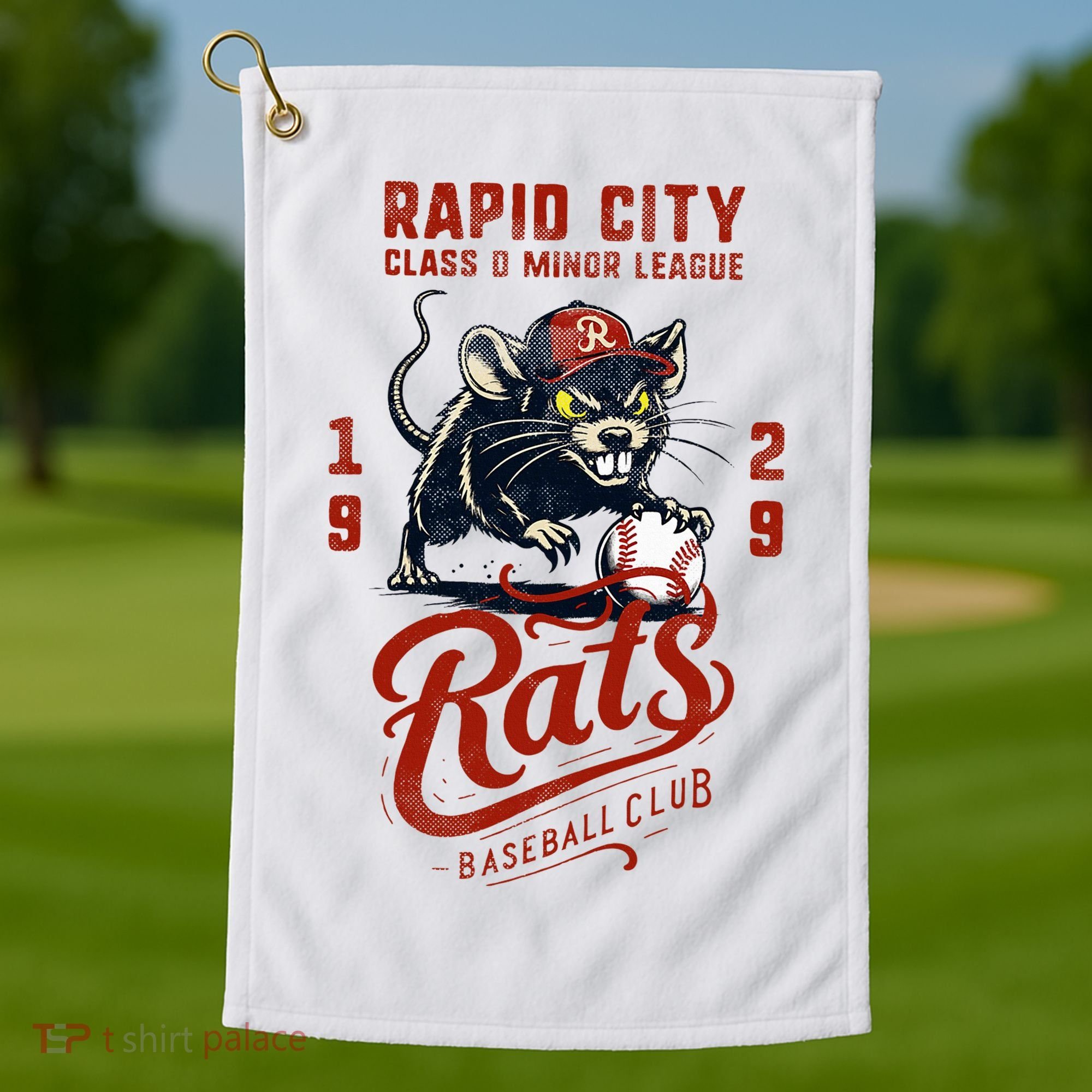 Rapid City Rats Retro Minor League Baseball Team Golf Towel