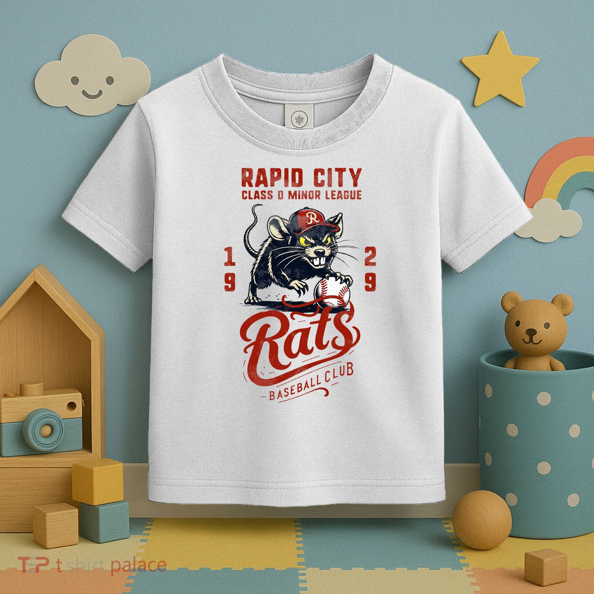 Rapid City Rats Retro Minor League Baseball Team Toddler T-Shirt