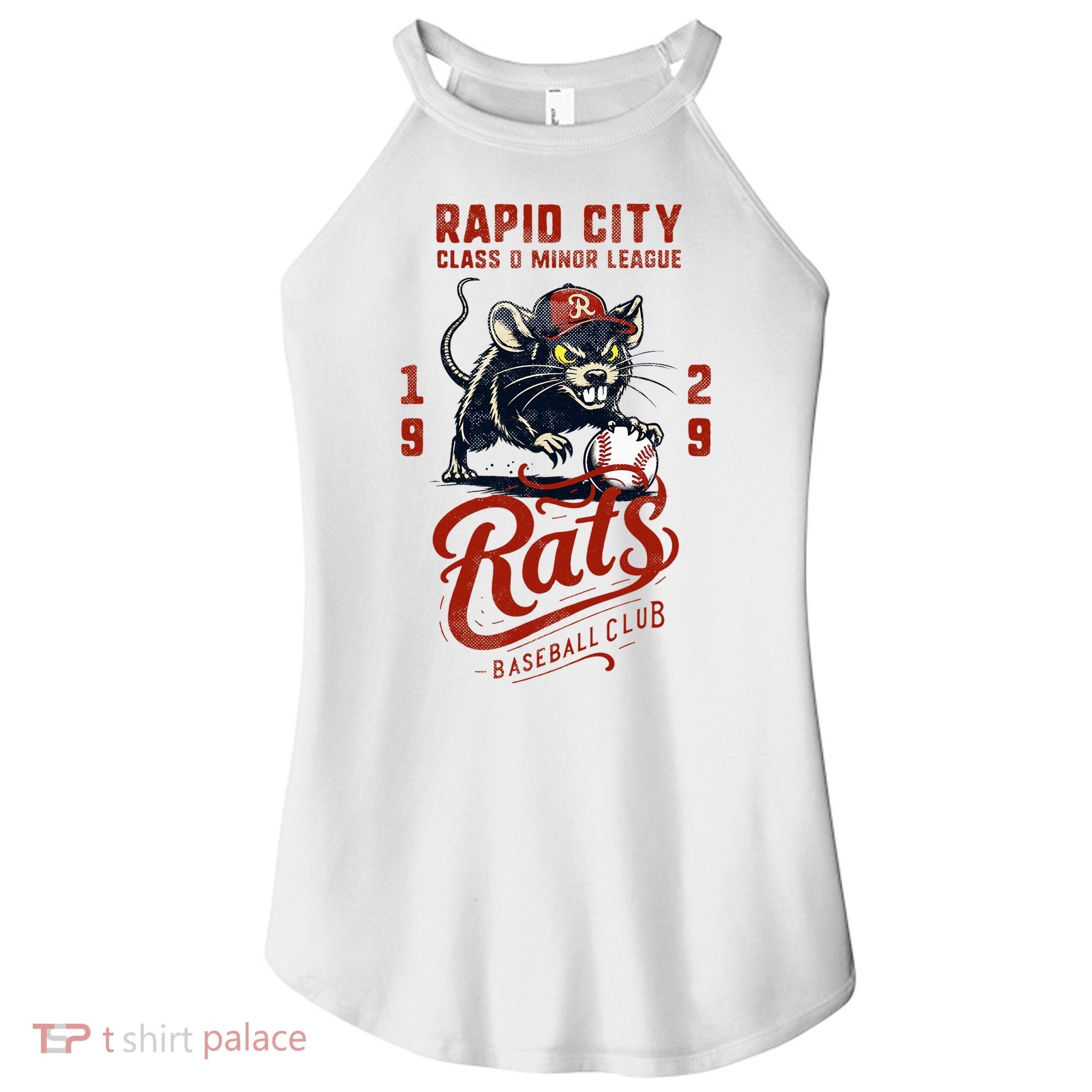 Rapid City Rats Retro Minor League Baseball Team Women's Perfect Tri Rocker Tank