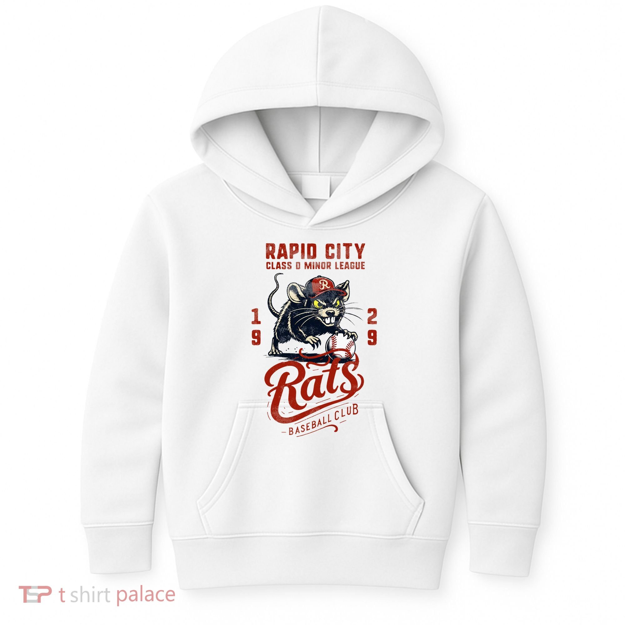 Rapid City Rats Retro Minor League Baseball Team Kids Hoodie
