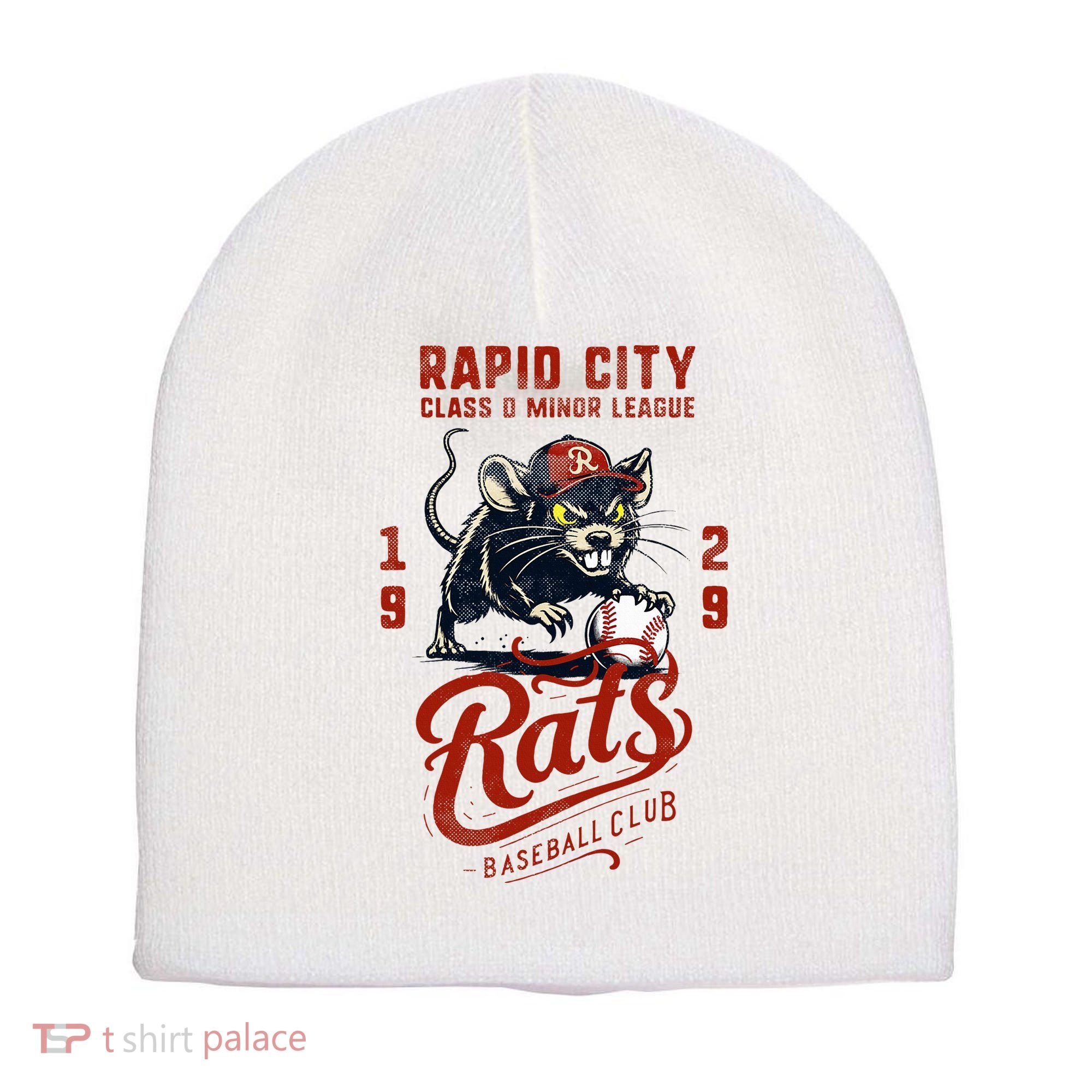 Rapid City Rats Retro Minor League Baseball Team Short Acrylic Beanie