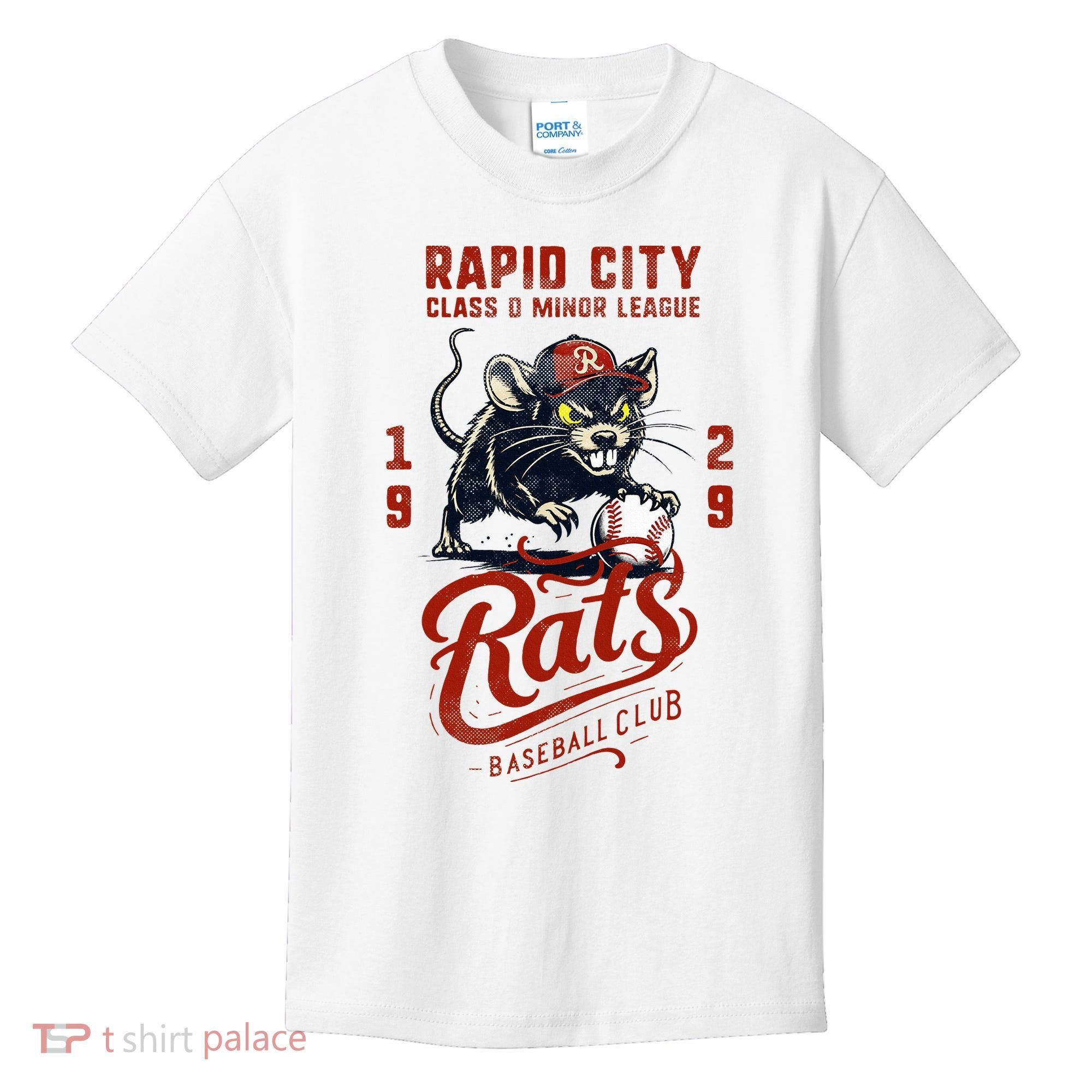 Rapid City Rats Retro Minor League Baseball Team Kids T-Shirt