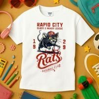 Rapid City Rats Retro Minor League Baseball Team Kids T-Shirt thumb 3