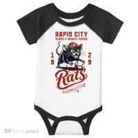 Rapid City Rats Retro Minor League Baseball Team Infant Baby Jersey Bodysuit thumb 0