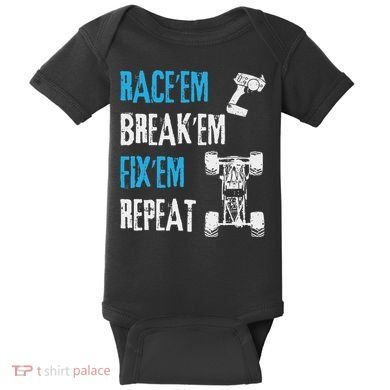Rc Car Remote Control Racing Gift Baby Bodysuit