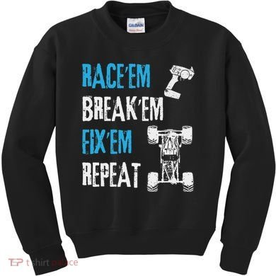 Rc Car Remote Control Racing Gift Kids Sweatshirt