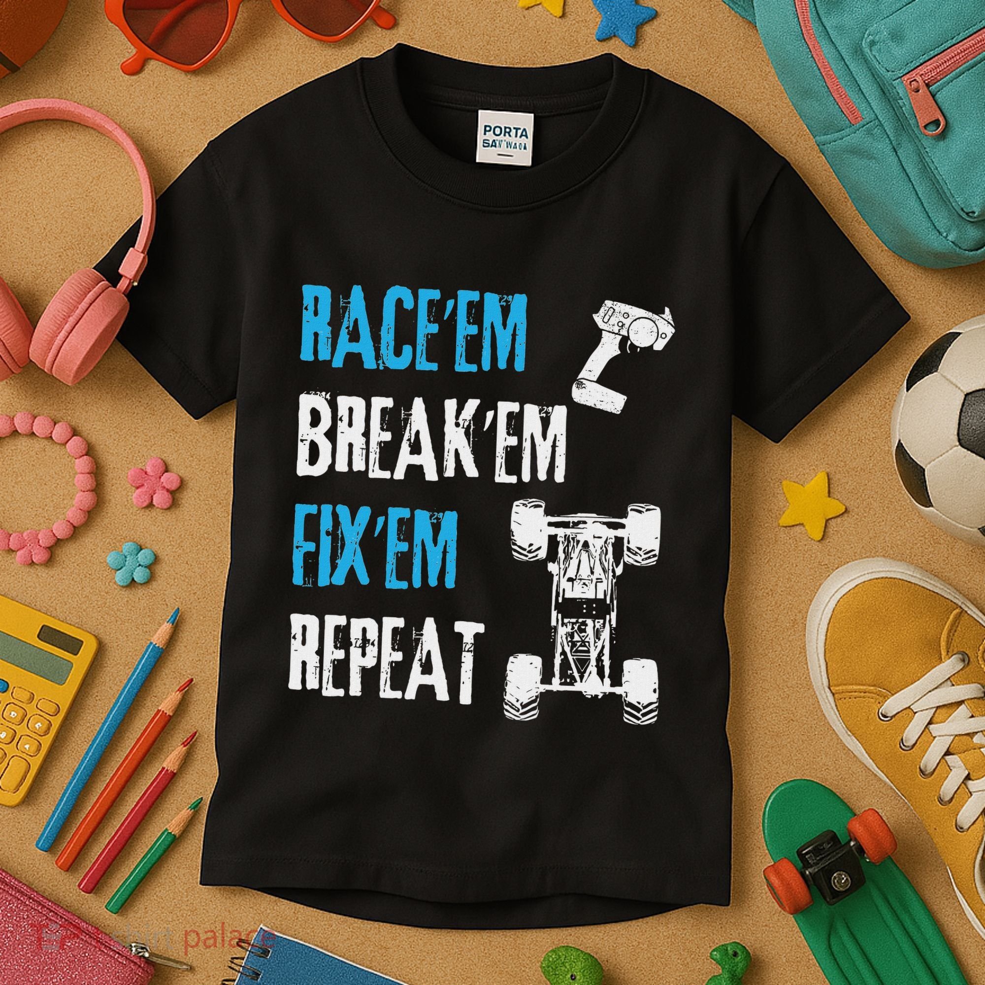 Rc Car Remote Control Racing Gift Kids T-Shirt