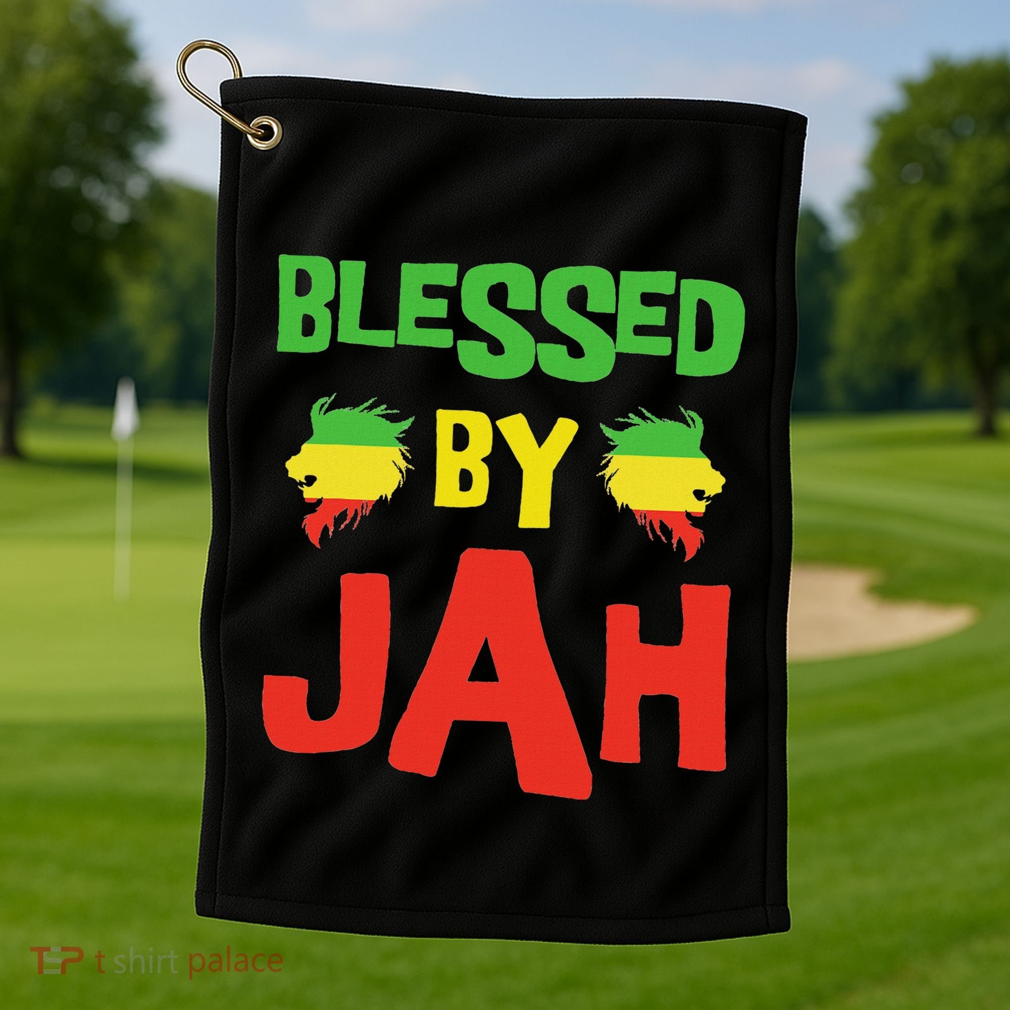 Rasta Clothing Reggae Lion Dreadlocks Golf Towel