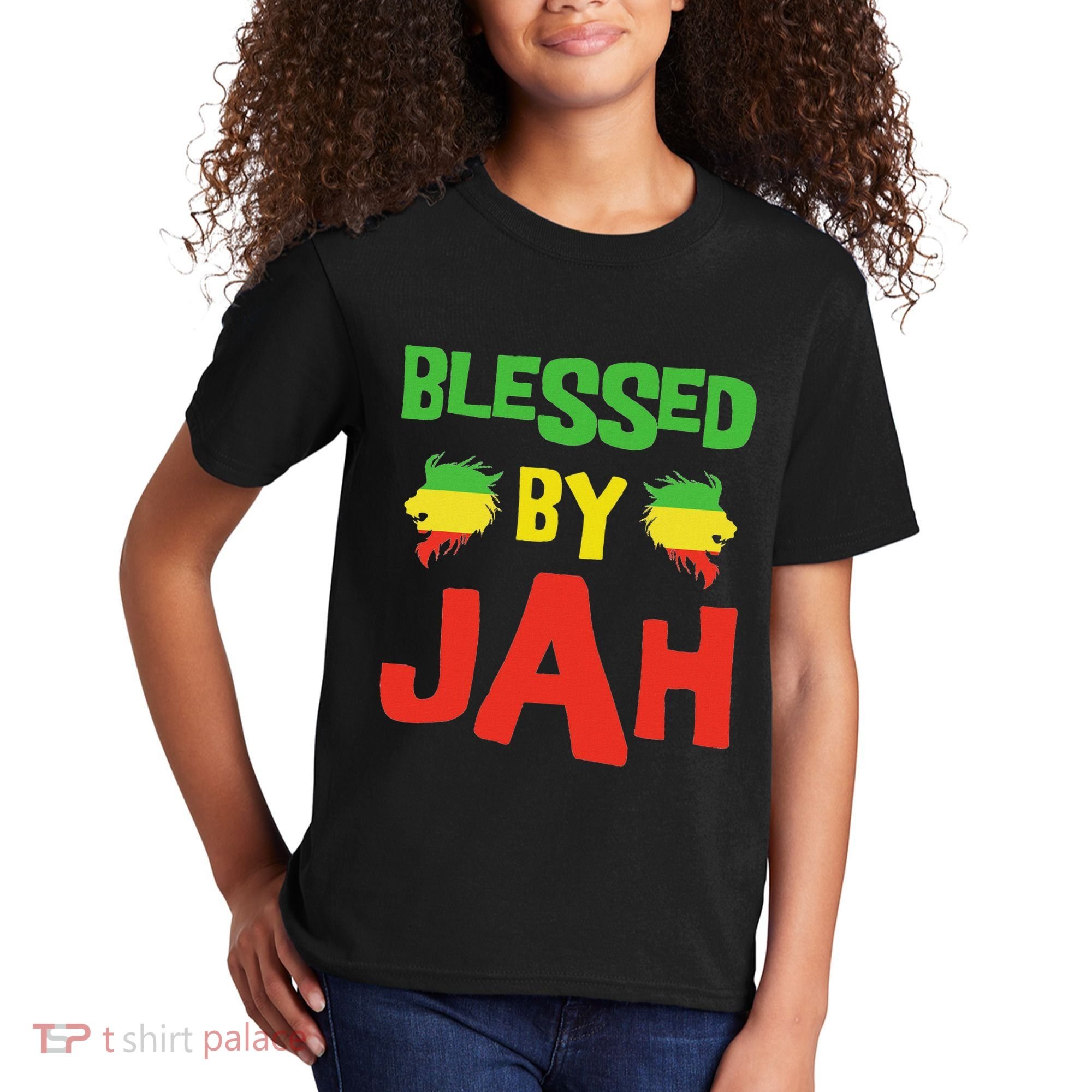 Rasta Clothing Reggae Lion Dreadlocks Kids T-Shirt