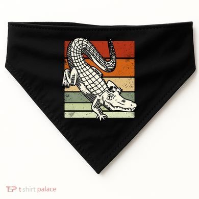 Retro Crocodile USA-Made Doggie Bandana