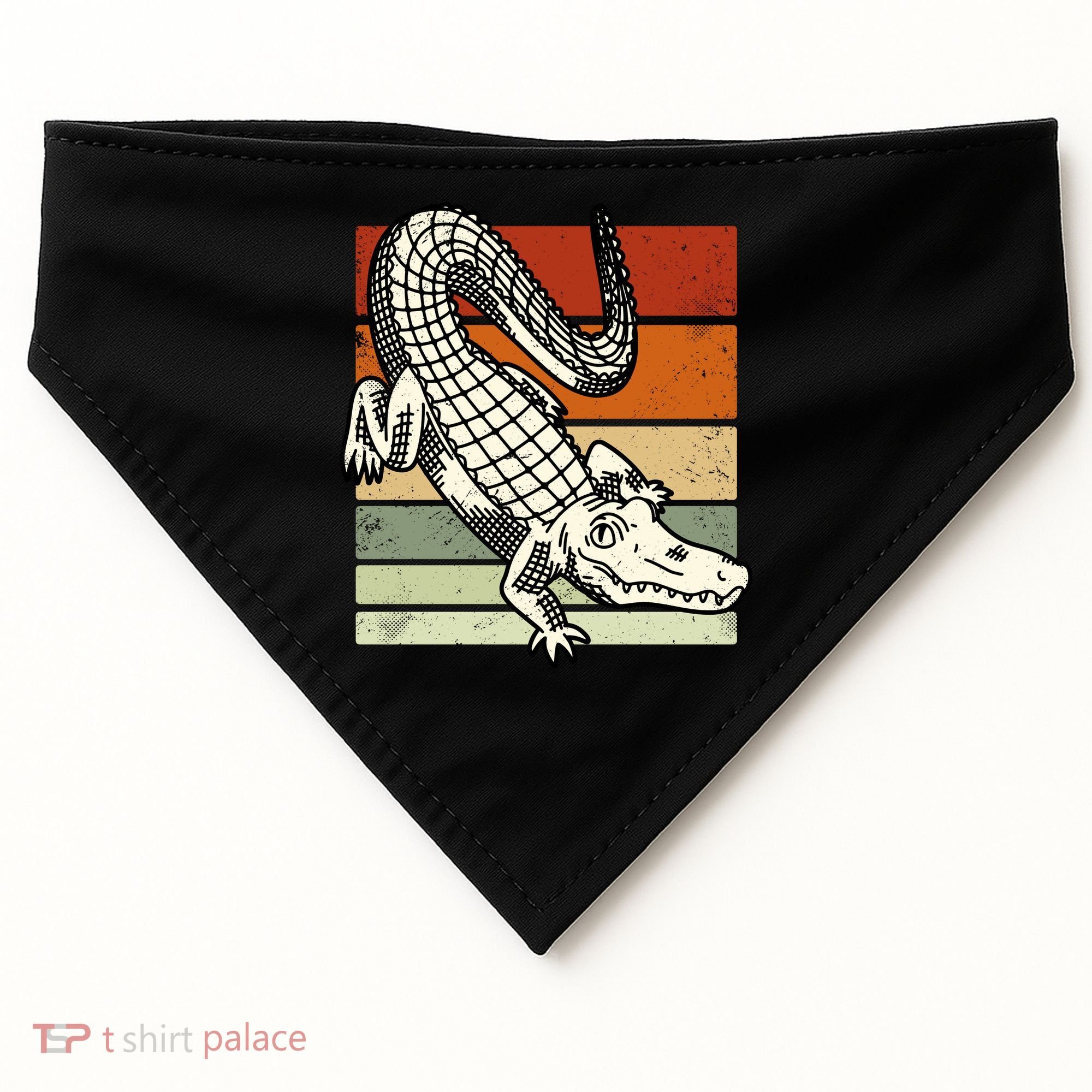 Retro Crocodile USA-Made Doggie Bandana