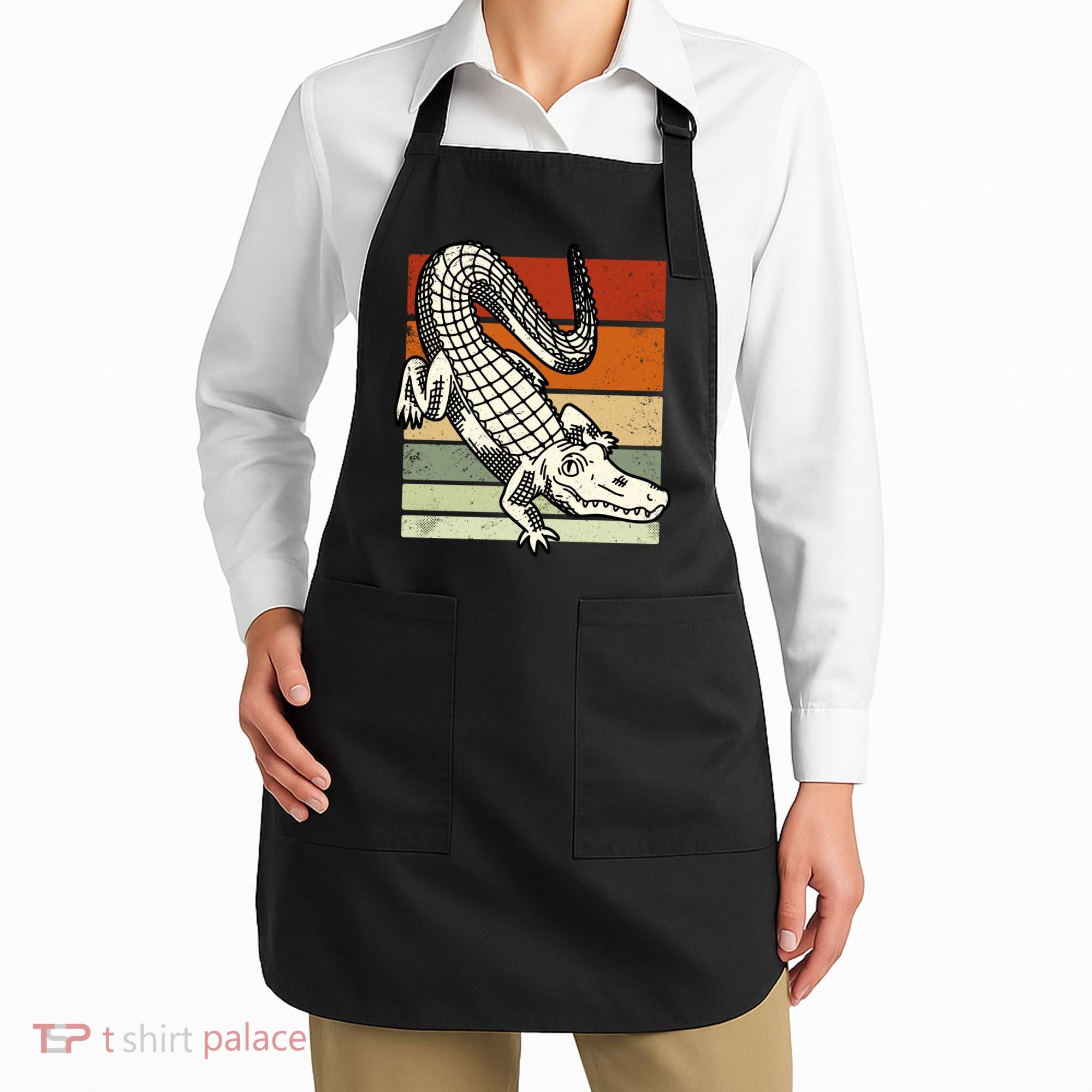 Retro Crocodile Apron