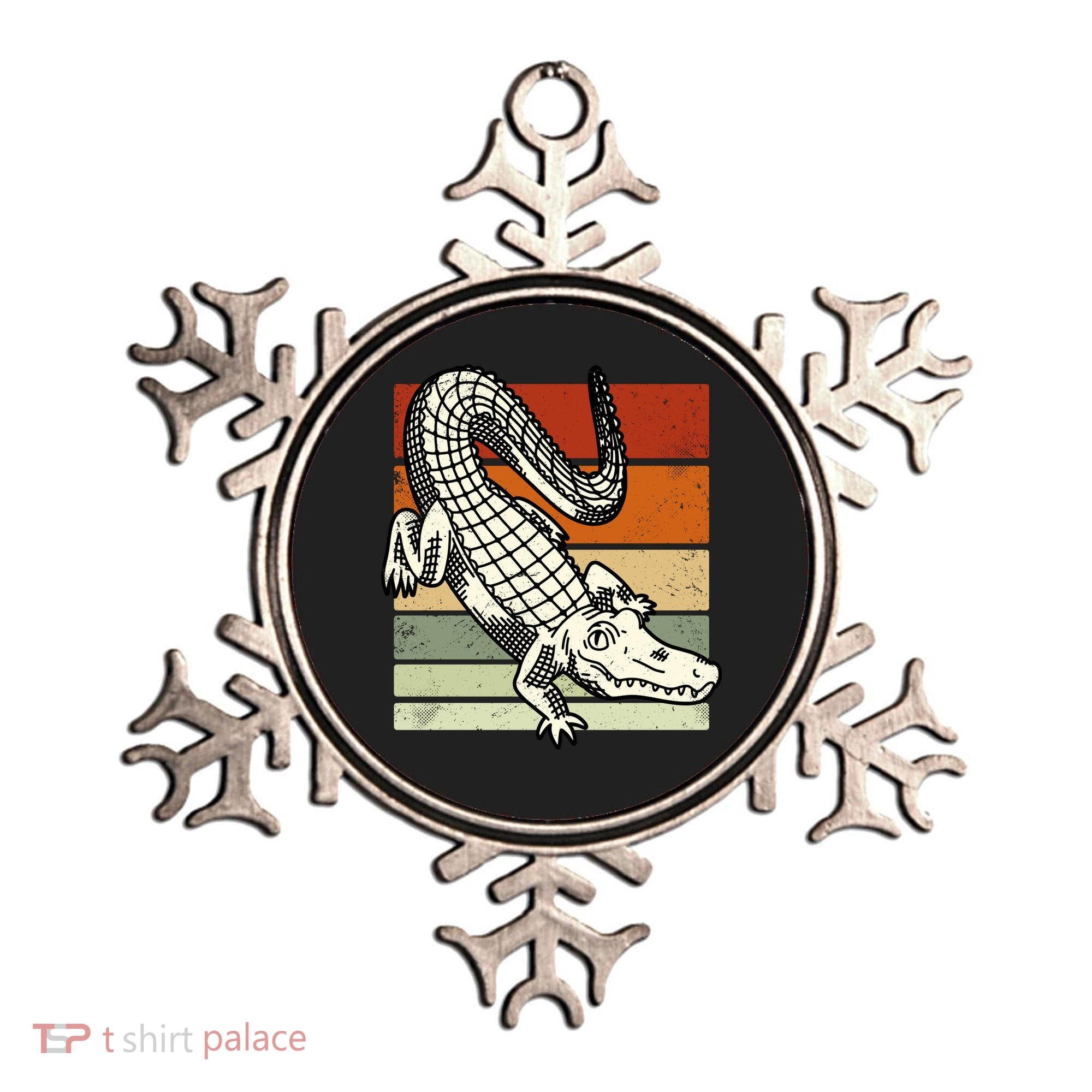 Retro Crocodile Ornament