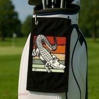Retro Crocodile Golf Towel thumb 2