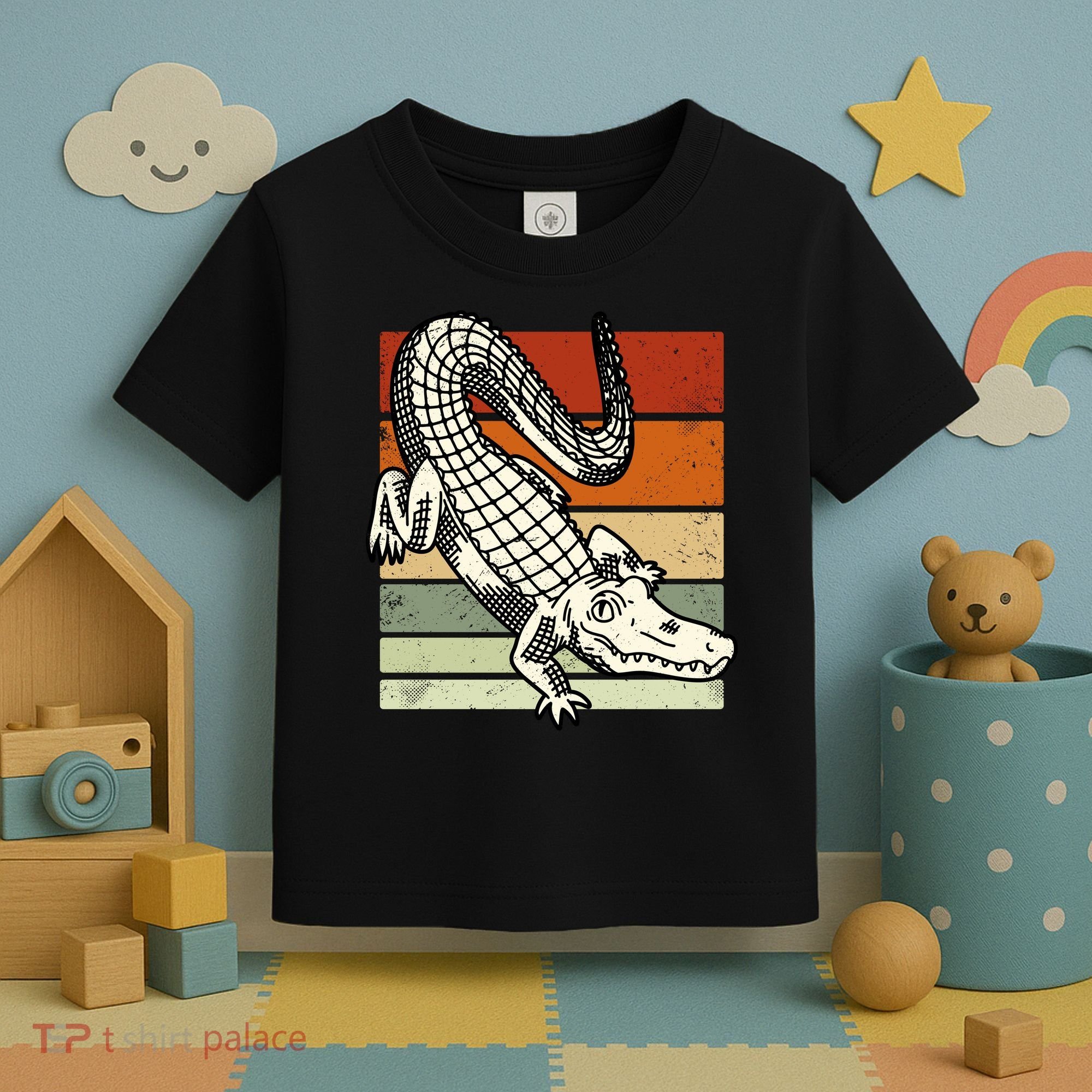 Retro Crocodile Toddler T-Shirt