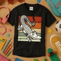Retro Crocodile Kids T-Shirt thumb 3