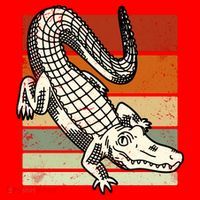 Retro Crocodile Santa Hat thumb 1