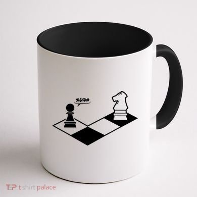 Retro Chess Coffee Mug back