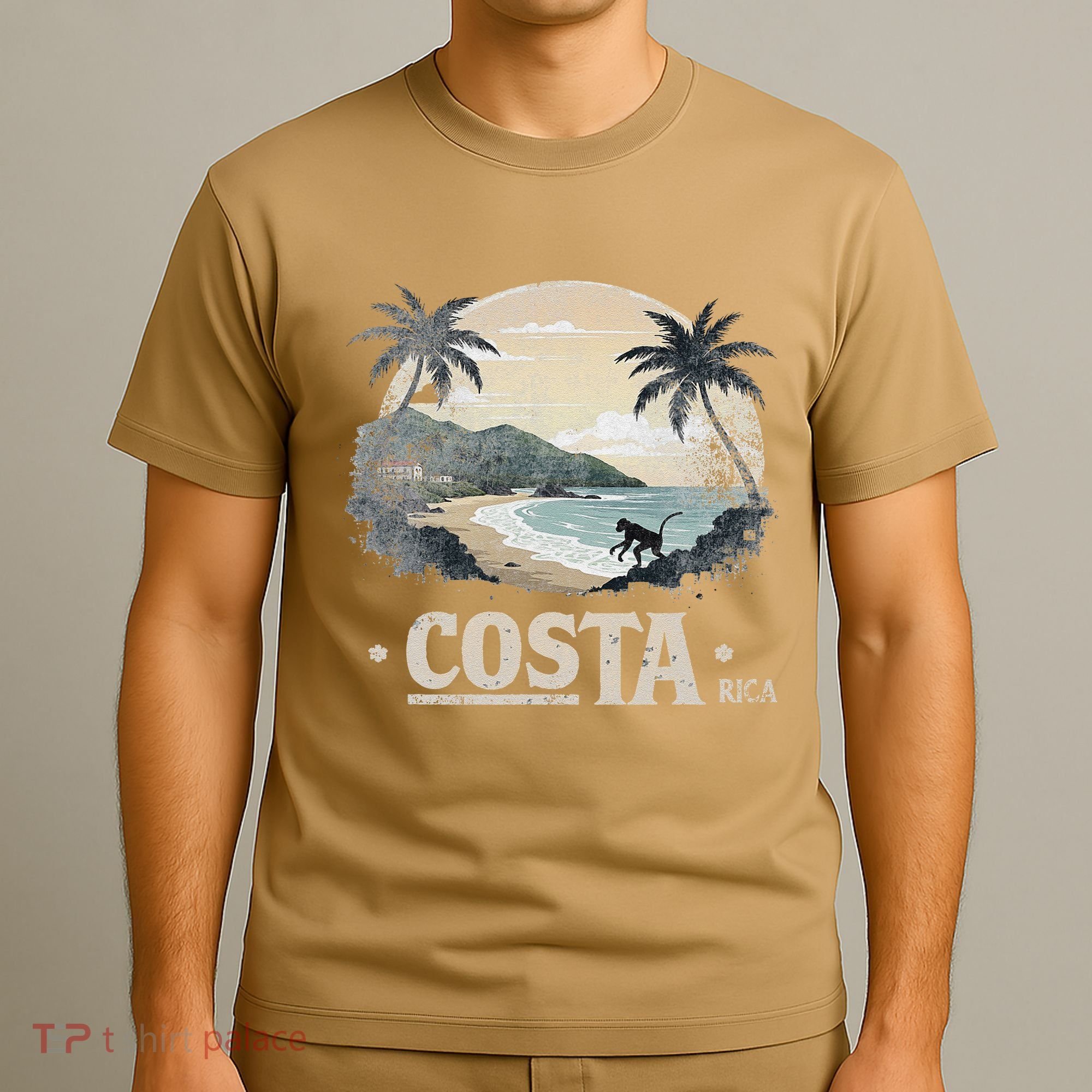 Retro Costa Rica Landscape Vintage Souvenir T-Shirt