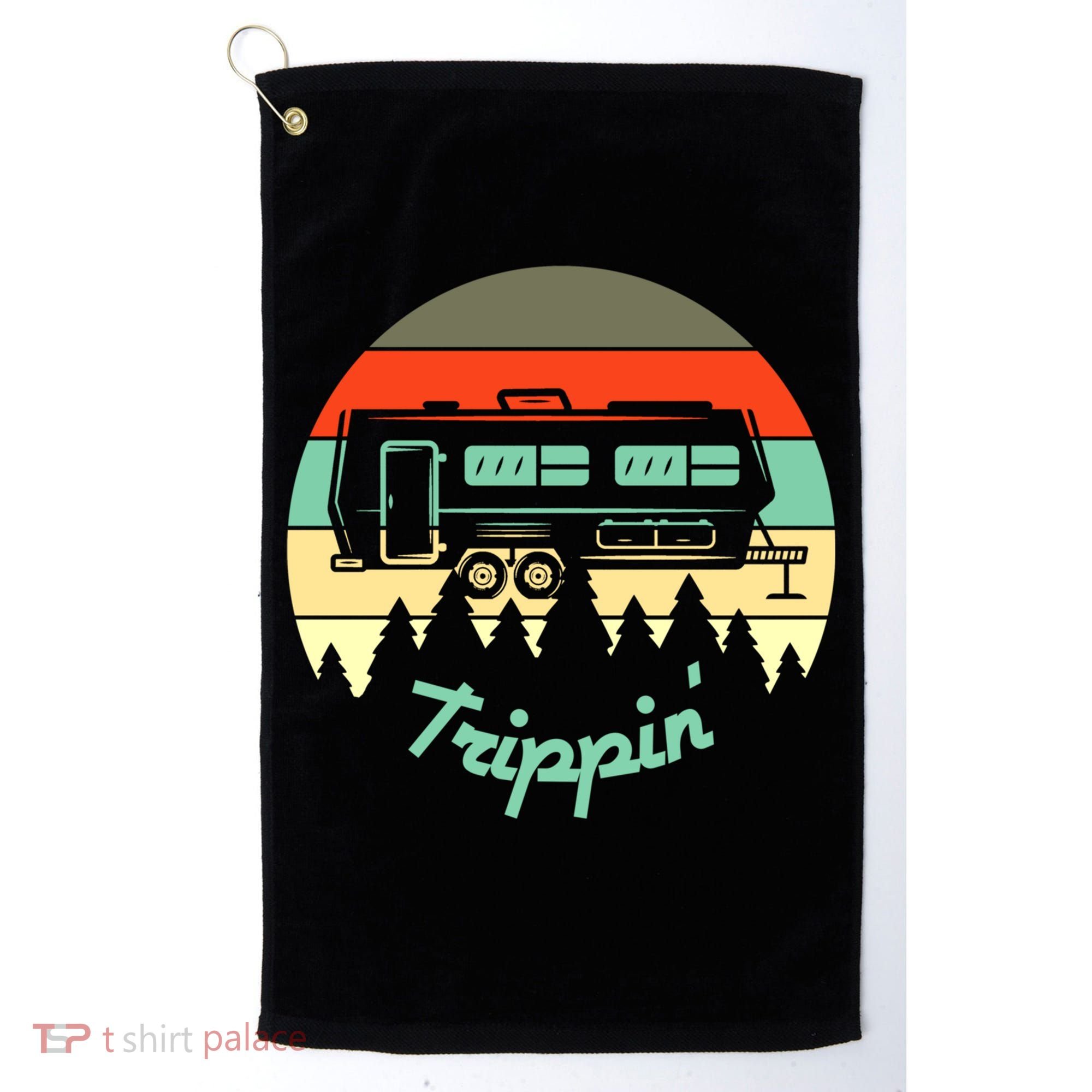 Rv Camper Road Trip Travel Trippin' Cool Gift Golf Towel