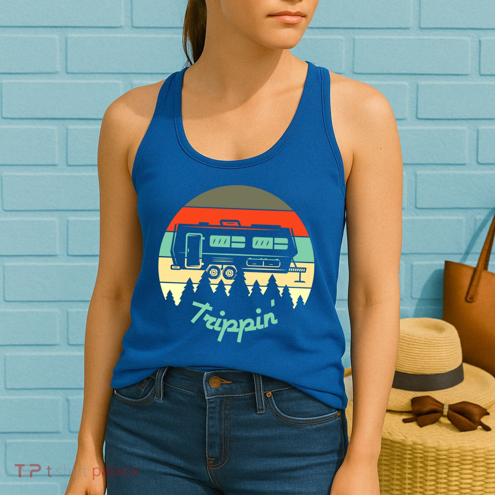 Rv Camper Road Trip Travel Trippin' Cool Gift Women's Tank Top