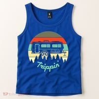 Rv Camper Road Trip Travel Trippin' Cool Gift Tank Top thumb 2