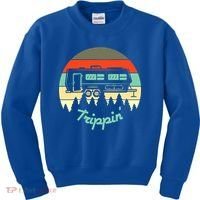 Rv Camper Road Trip Travel Trippin' Cool Gift Kids Sweatshirt thumb 0