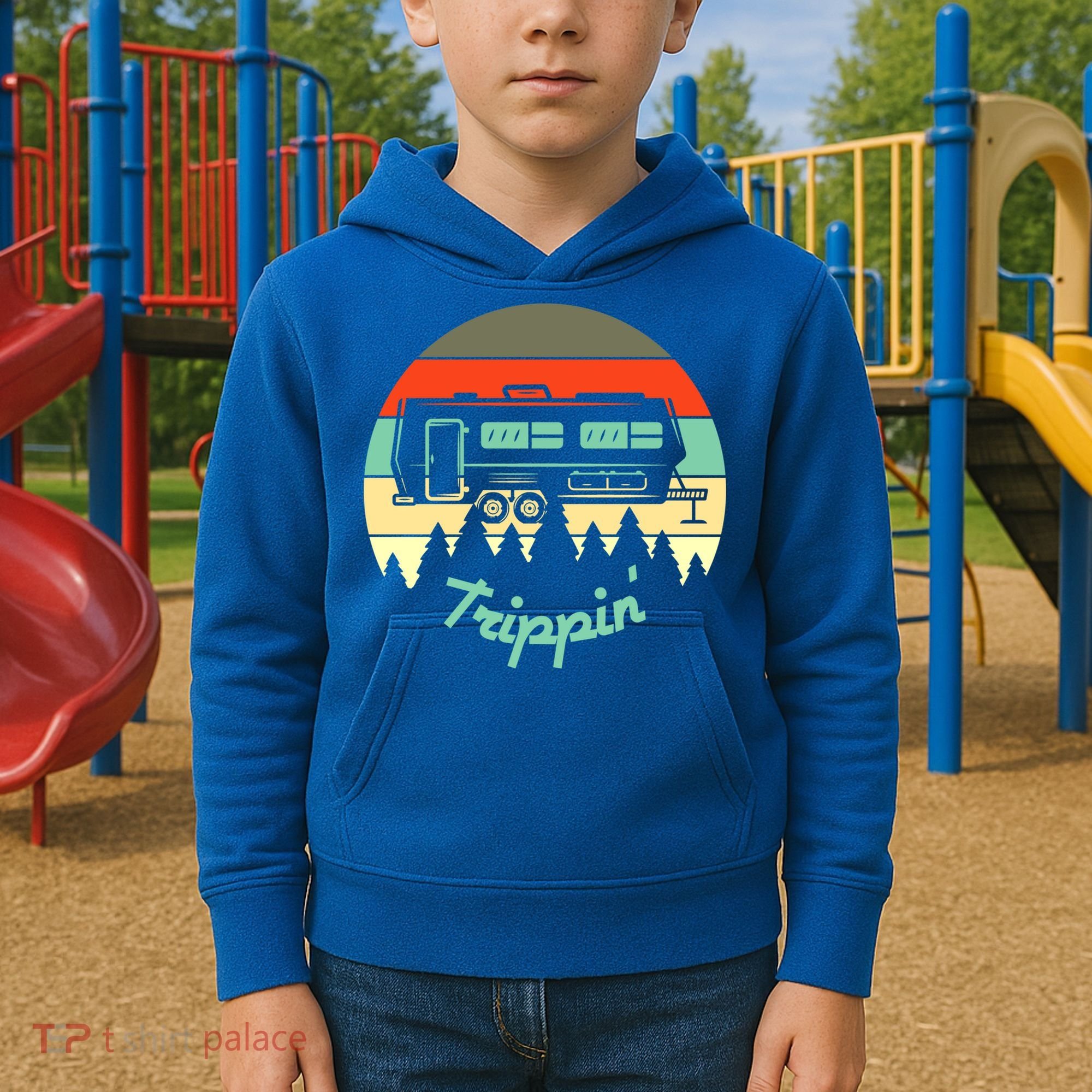 Rv Camper Road Trip Travel Trippin' Cool Gift Kids Hoodie