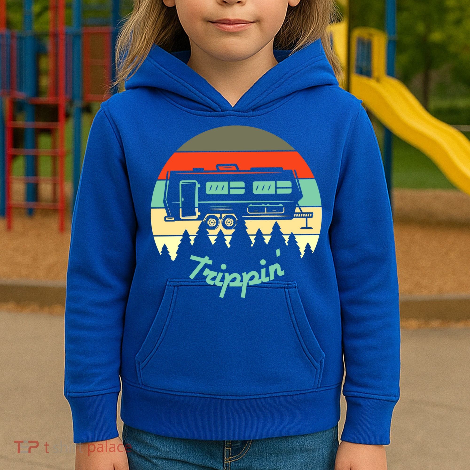 Rv Camper Road Trip Travel Trippin' Cool Gift Kids Hoodie