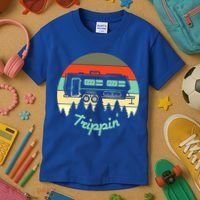 Rv Camper Road Trip Travel Trippin' Cool Gift Kids T-Shirt thumb 3