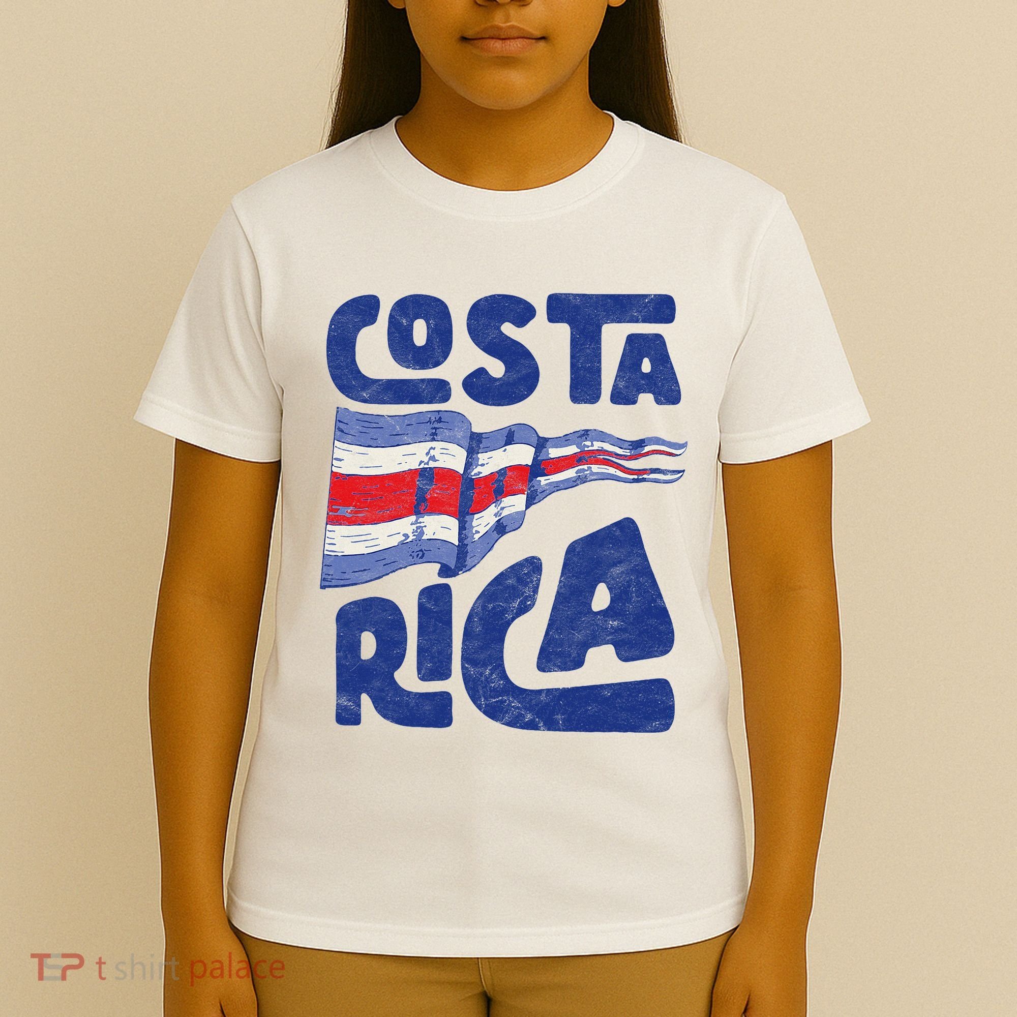 Retro Costa Rican Flag Tico Pride Vintage T-Shirt