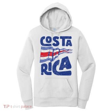 Retro Costa Rican Flag Tico Pride Vintage Women's Hoodie