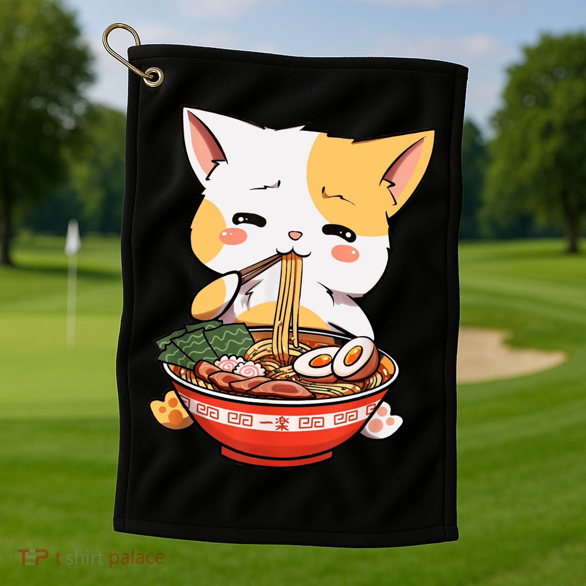 Ramen Cat Golf Towel