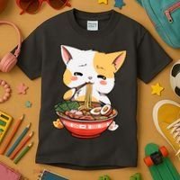 Ramen Cat Kids T-Shirt thumb 3