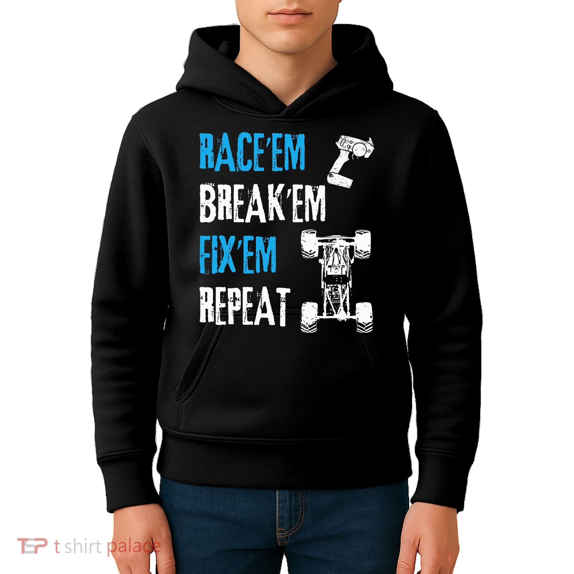 Rc Car Remote Control Racing Kids Hoodie