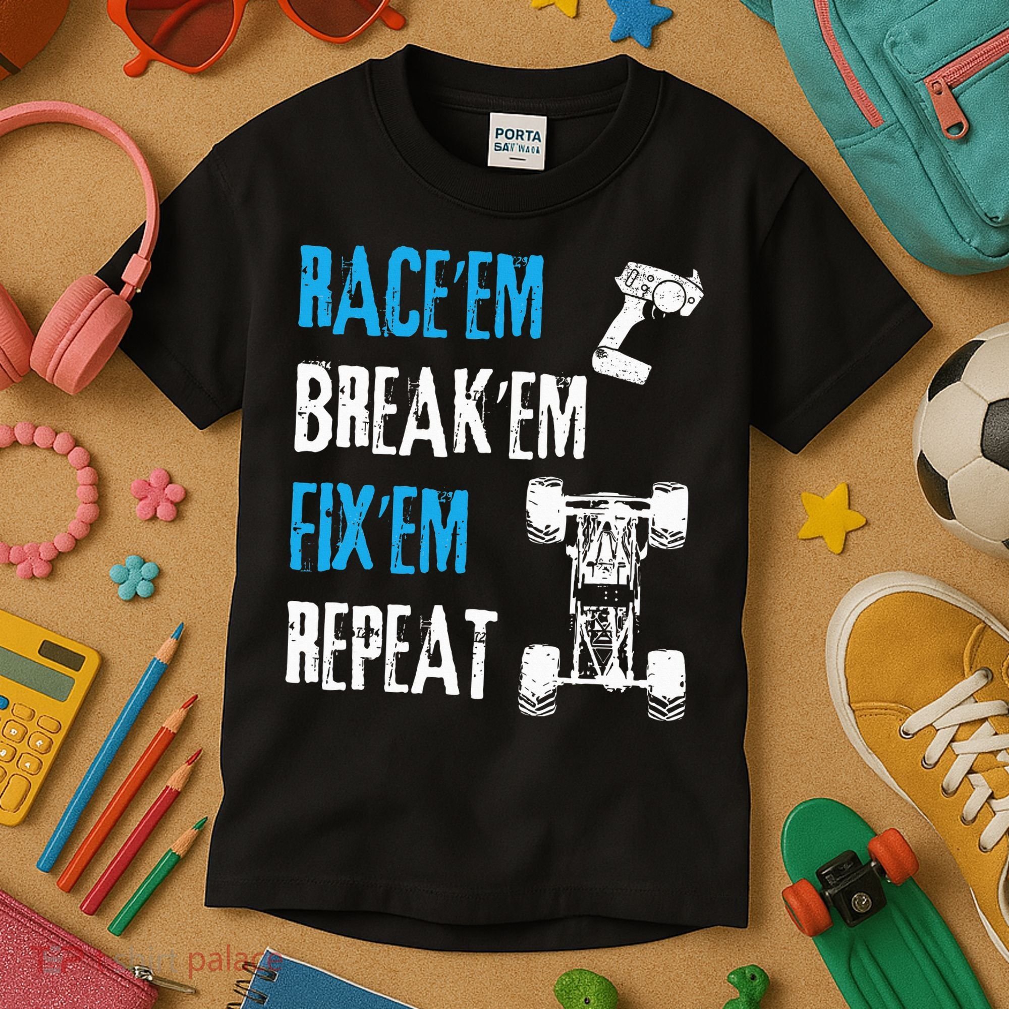 Rc Car Remote Control Racing Kids T-Shirt