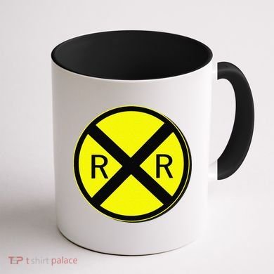 Railroad Crossing Sign Simple Easy Halloween Costume Coffee Mug back