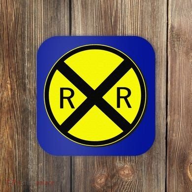 Railroad Crossing Sign Simple Easy Halloween Costume Coaster