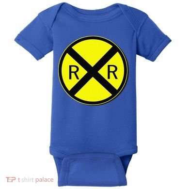 Railroad Crossing Sign Simple Easy Halloween Costume Baby Bodysuit