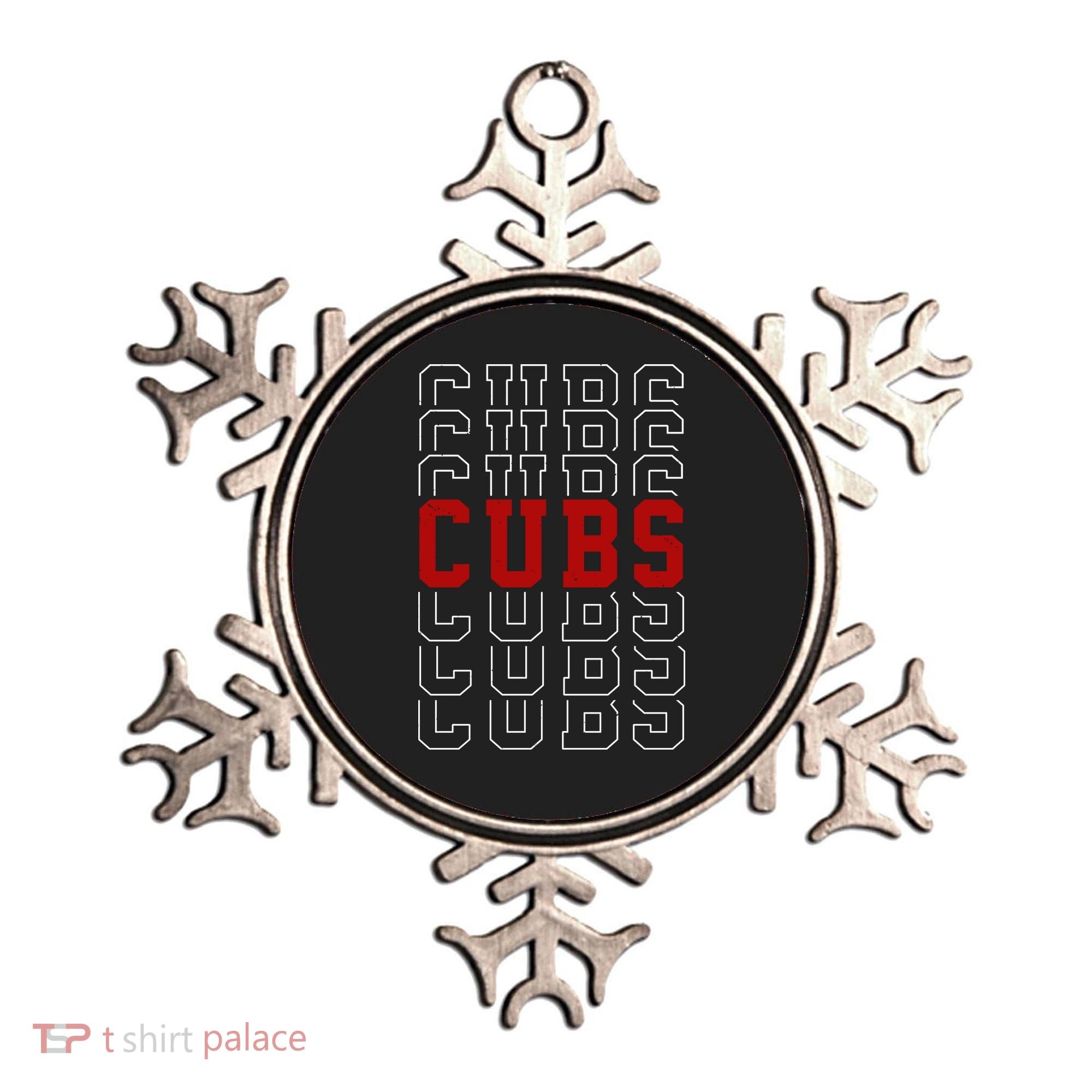 Retro Cubs Sports Fan Ornament