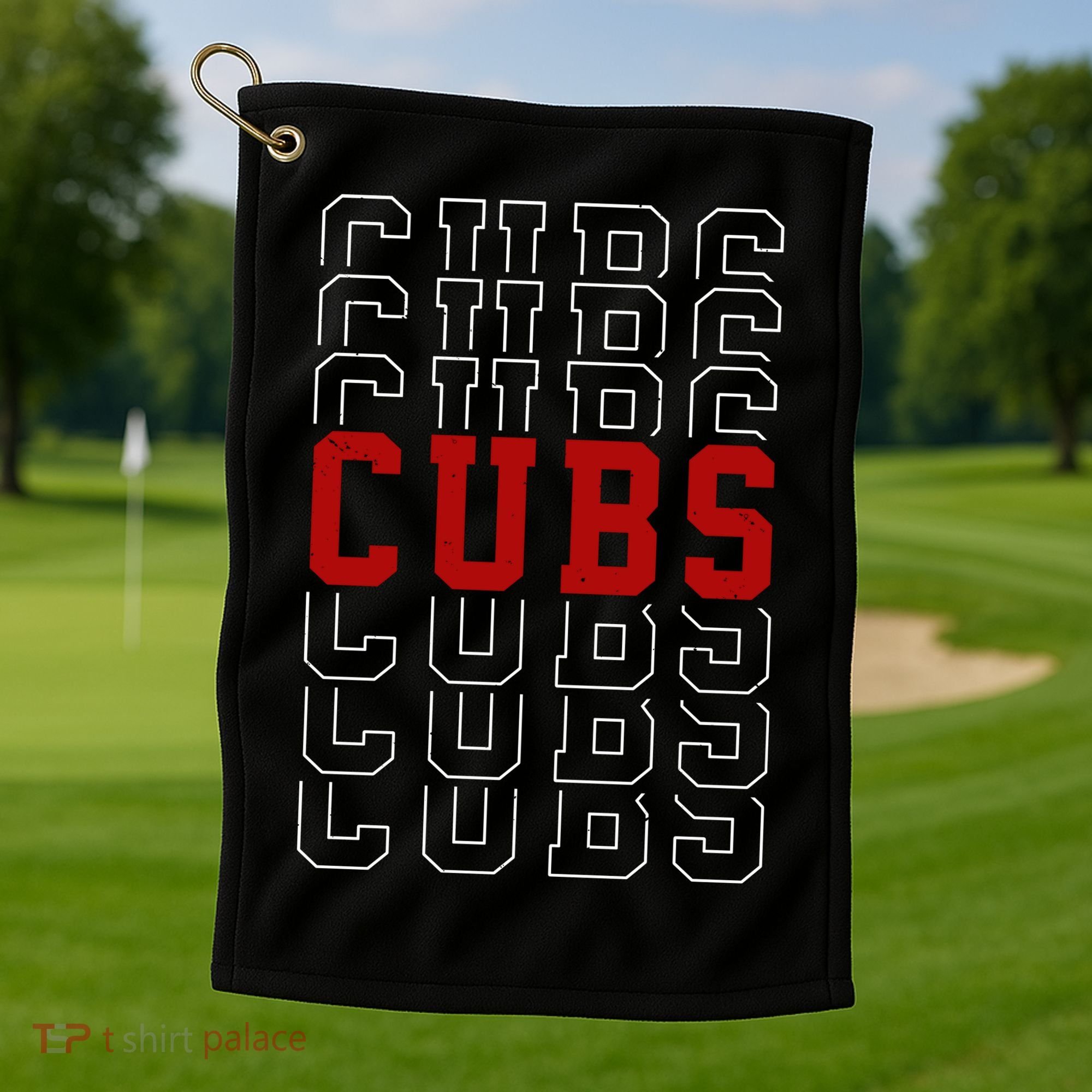 Retro Cubs Sports Fan Golf Towel