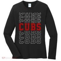Retro Cubs Sports Fan Women's Long Sleeve Shirt thumb 0